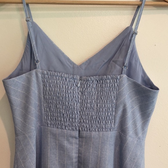 Lulus Shoreline Stripes Blue Striped Sleeveless Skater Dress size small - Picture 7 of 9
